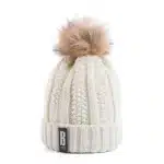 Bonnet renforcé laine avec pompon fourrure 3
