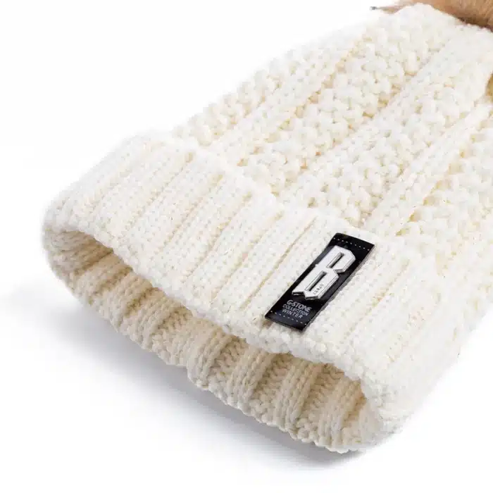 Bonnet renforcé laine avec pompon fourrure 4
