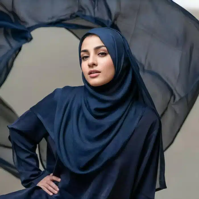 Écharpe Hijab à deux lignes cousues 3