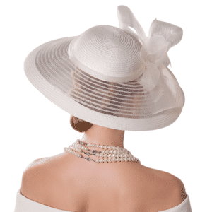 Chapeau blanc femme mariage