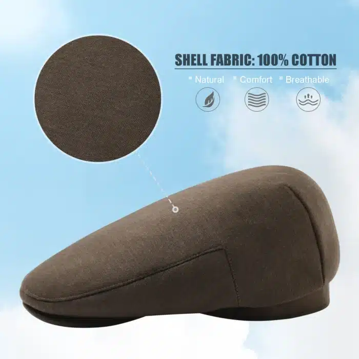 JANGOUL casquette plate 100% coton hommes Ivy Newsboy chapeaux béret printemps hiver solide motif classique décontracté casquettes quotidiennes 6