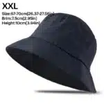 Chapeaux seau grande taille XXL 70cm pour hommes et femmes, chapeaux de soleil grande taille XL 67cm, casquette de pêcheur étanche à grande tête, protection solaire d'été Panama 3