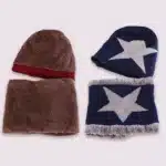 Ensemble de chapeaux tricotés d'hiver festifs, 2 pièces, bonnets de Couple tendance, casquette de crâne Hip Hop unisexe, chapeaux en tricot élastiques 4