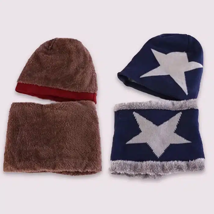 Ensemble de chapeaux tricotés d'hiver festifs, 2 pièces, bonnets de Couple tendance, casquette de crâne Hip Hop unisexe, chapeaux en tricot élastiques 4