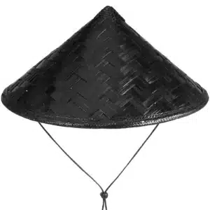 Chapeau en bambou noir Oriental japonais samouraï asiatique chapeaux pour hommes Costume conique homme à capuche 1