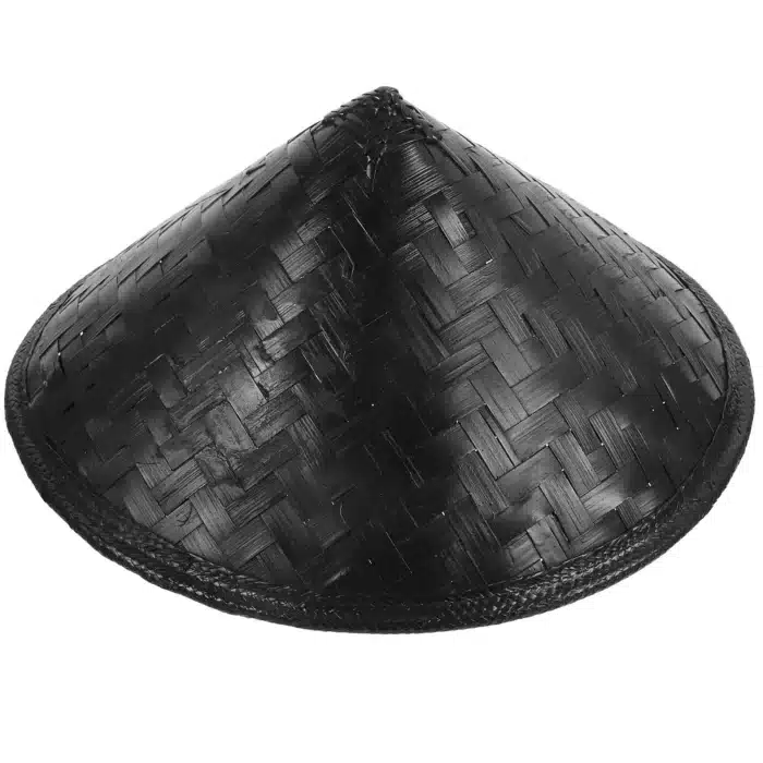 Chapeau en bambou noir Oriental japonais samouraï asiatique chapeaux pour hommes Costume conique homme à capuche 3