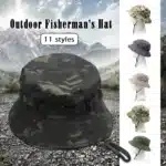 Chapeau Panama pour hommes, seau, protection solaire tactique, Camouflage, voyage en plein air, escalade, pêche, entraînement, plage, randonnée pour hommes 3