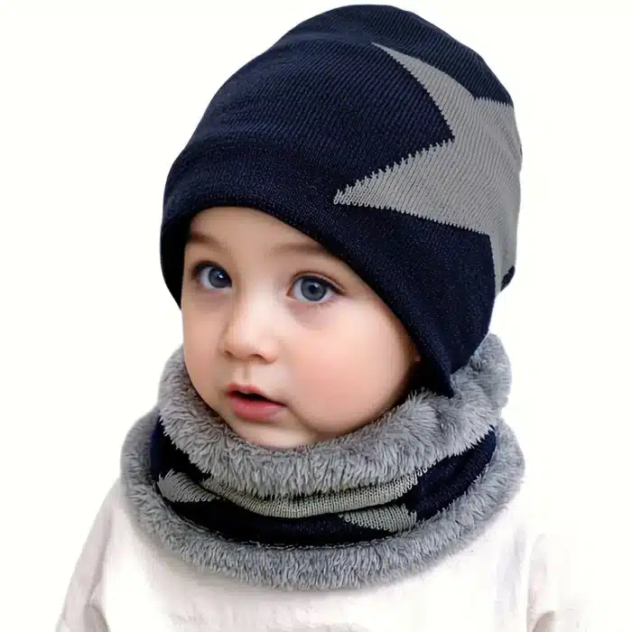 Ensemble de chapeaux tricotés d'hiver festifs, 2 pièces, bonnets de Couple tendance, casquette de crâne Hip Hop unisexe, chapeaux en tricot élastiques 1