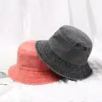 Mode Denim lavé seau chapeau rétro pliable pêcheur casquette coton décontracté chapeau de soleil été en plein air crème solaire casquette pour femmes hommes 4
